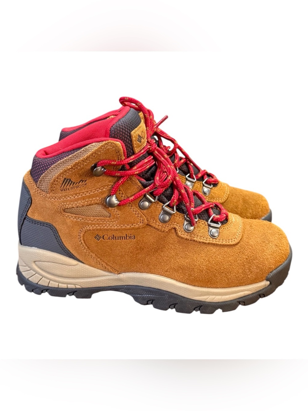 Columbia Newton Ridge Plus Waterproof Amped Hiking Boot Elk Red Women’s Size 6.5
